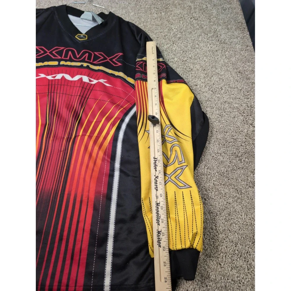 XMX Motocross Jersey Long Sleeve Athletic Works Mens Red Yellow Black L‎